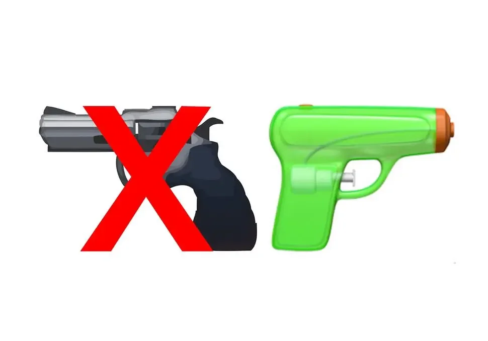 Emoji de pistola de agua en iOS10