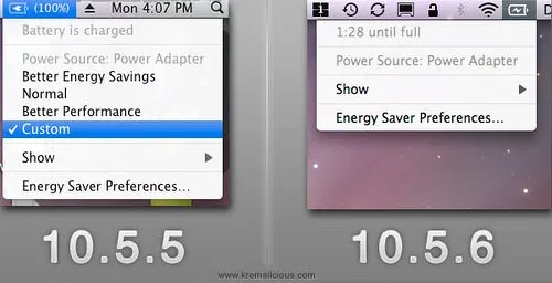 Apple elimina el control de energía con Leopard 10.5.6