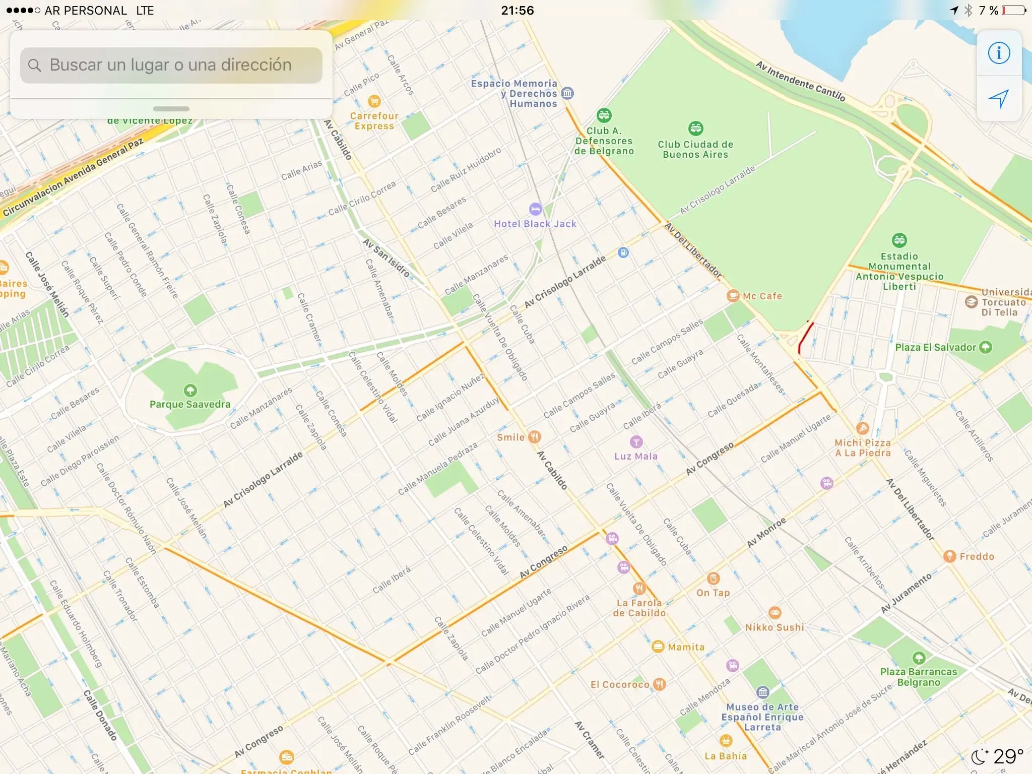 Apple Maps añade estado del tránsito en Buenos Aires, Argentina