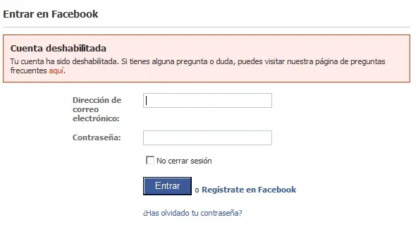 Desterrado de Facebook [U]