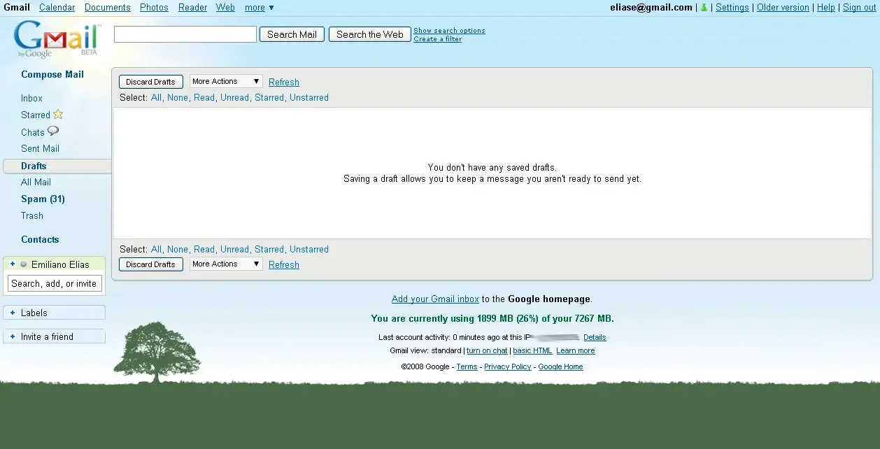 Gmail nublado
