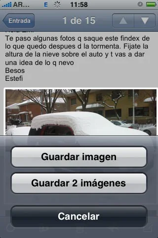 Descargar adjuntos en el iPhone