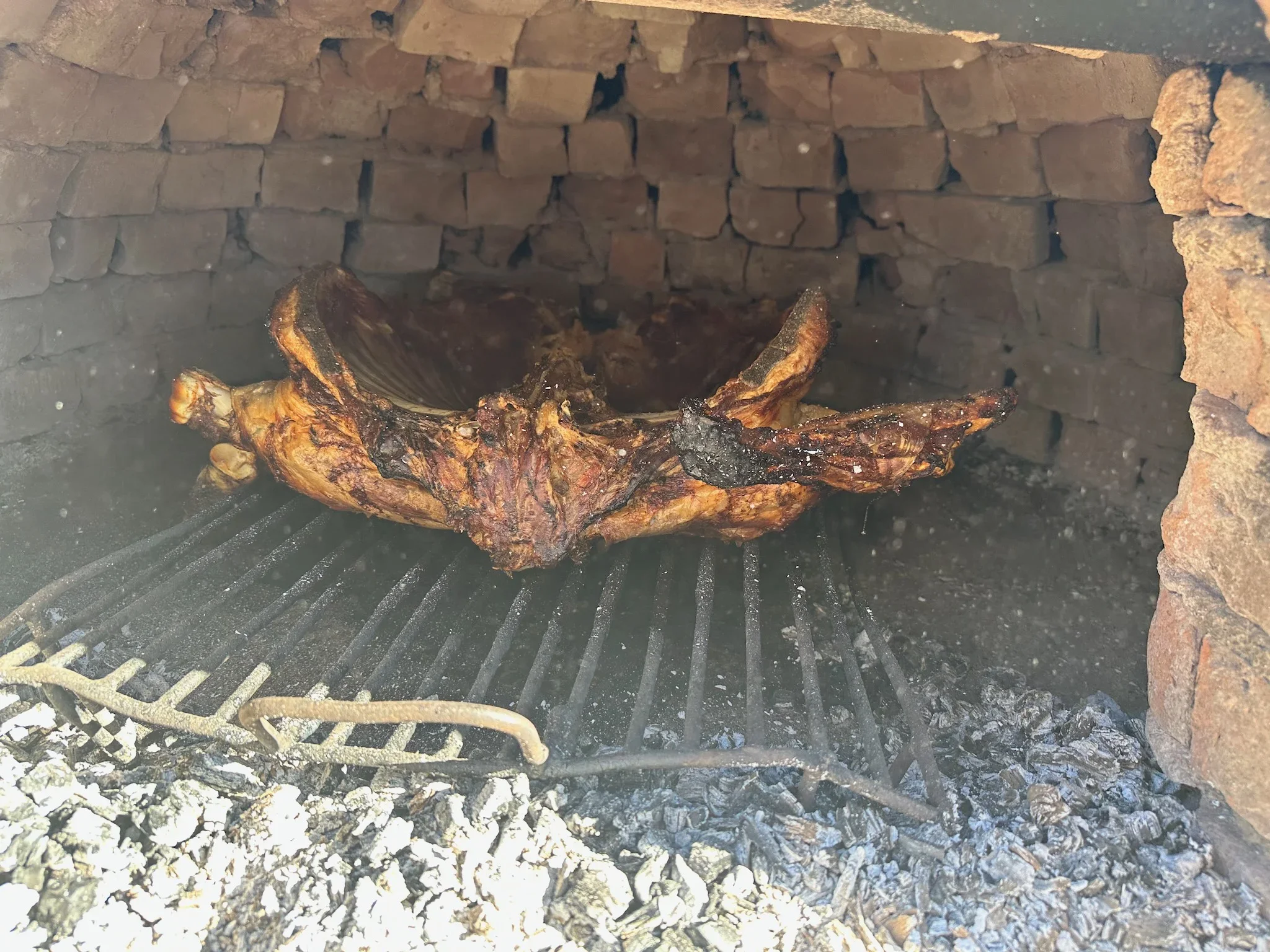 El cordero que nos preparó Niní en El Jaguel
