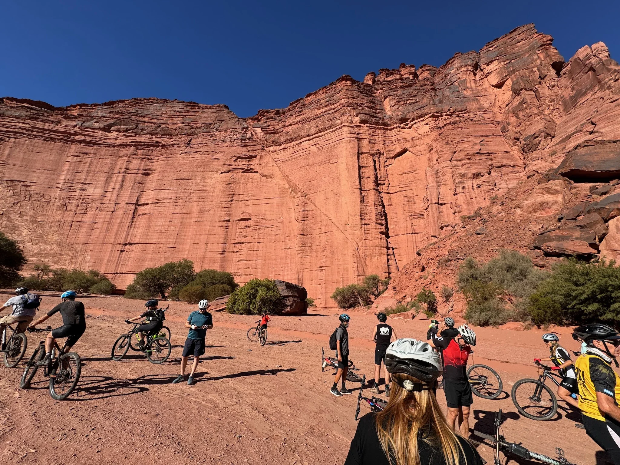 Cañon del Parque Nacional Talampaya en bicicleta