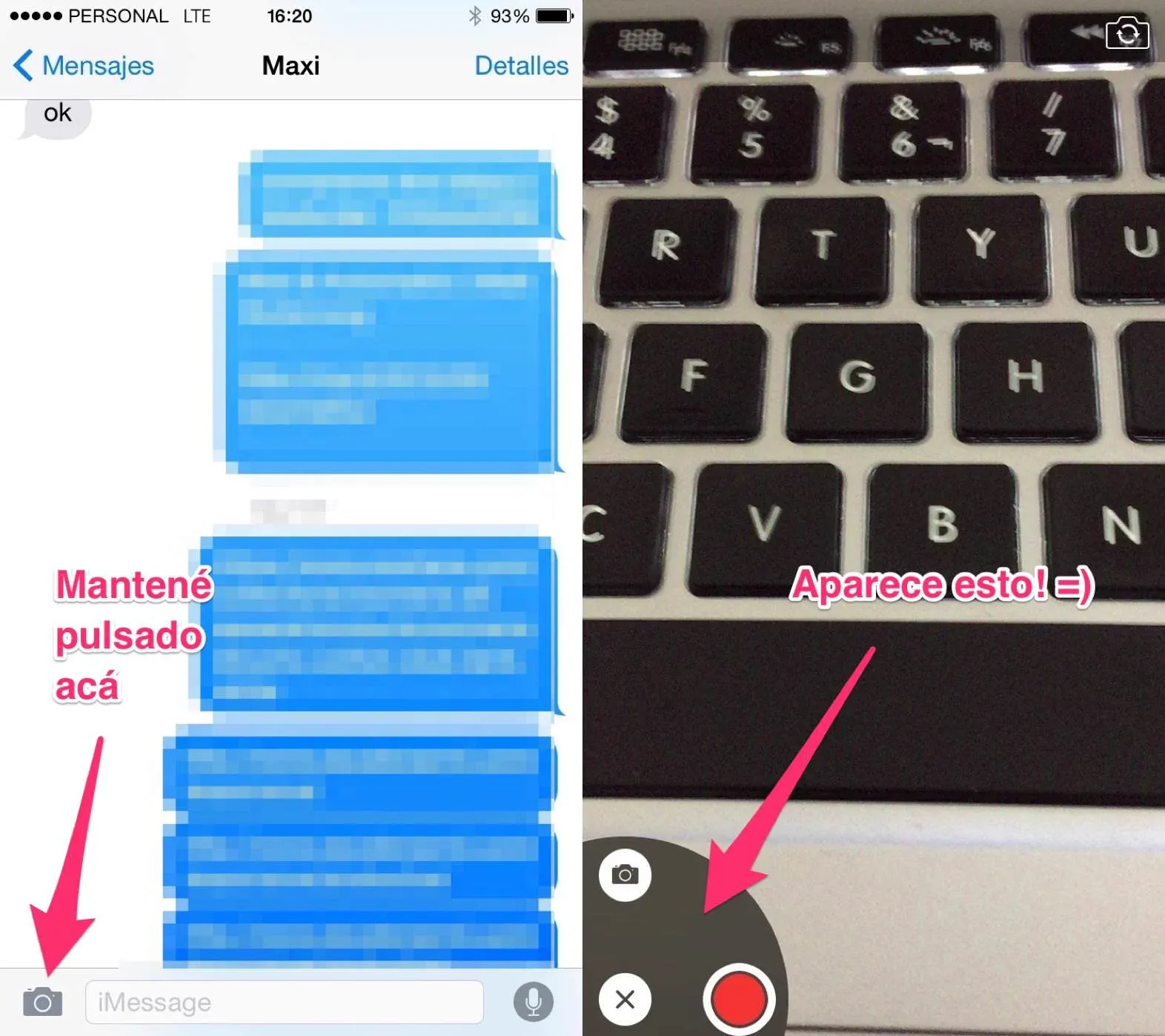 La forma más fácil de mandar una foto o video por iMessage
