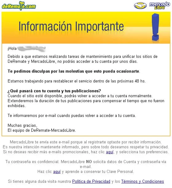 Mercadolibre compra el 100% de DeRemate (2008)