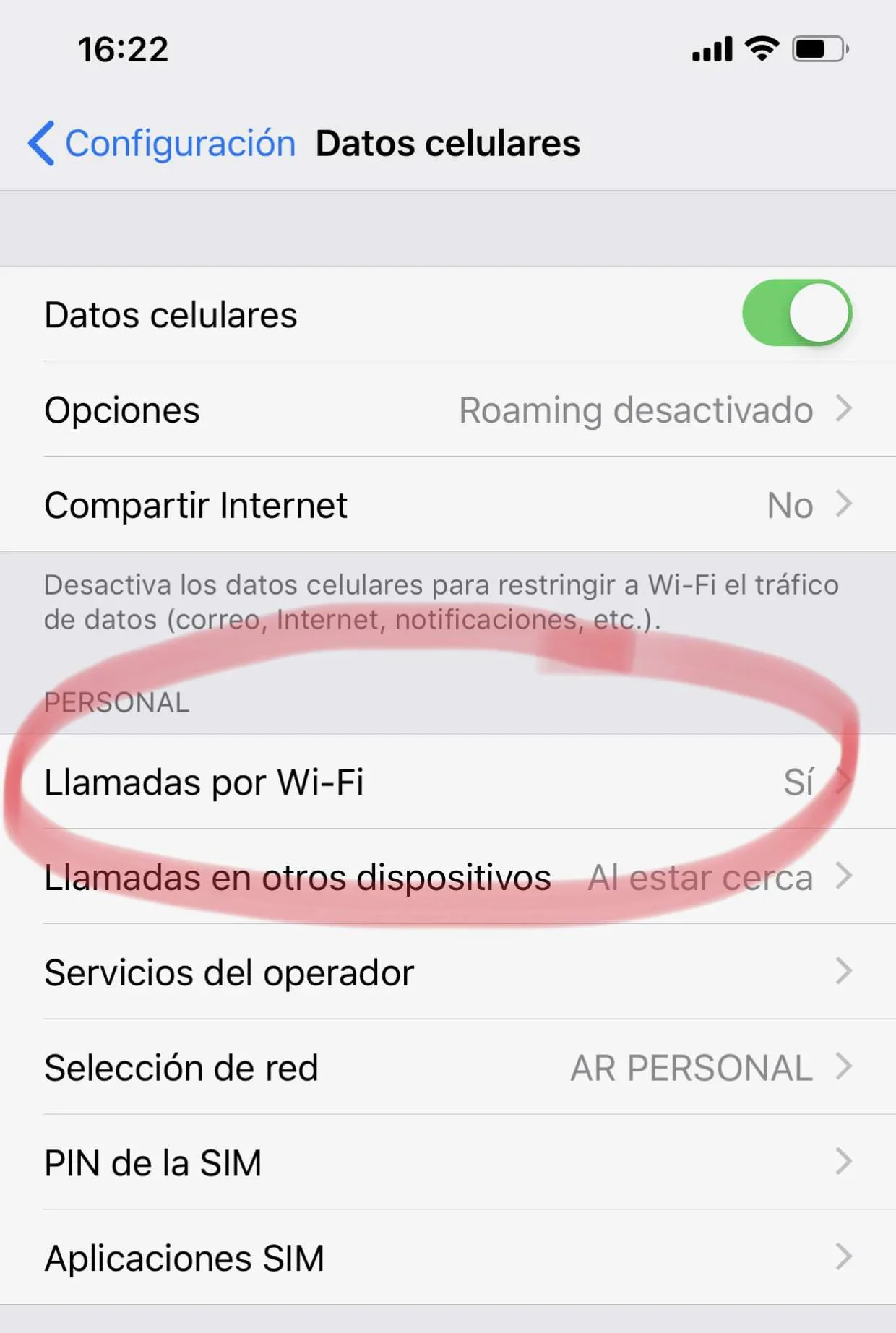 WiFi Calling de Personal Argentina