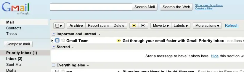 Probando Gmail Priority Inbox