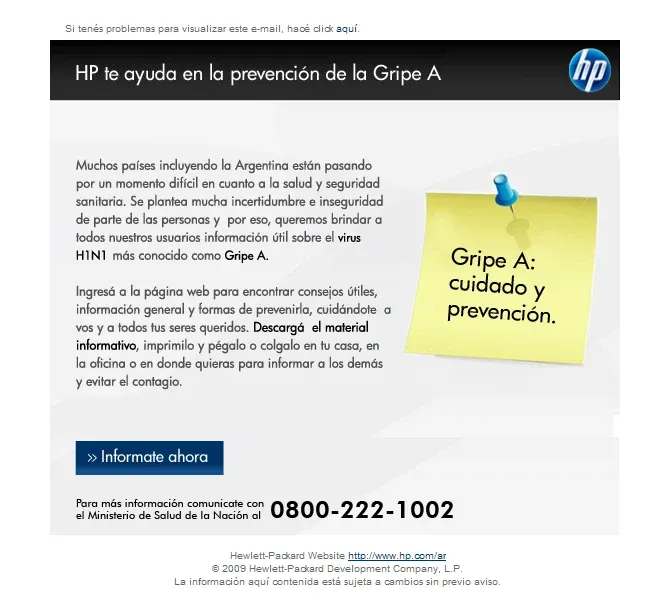 SPAM con estilo HP