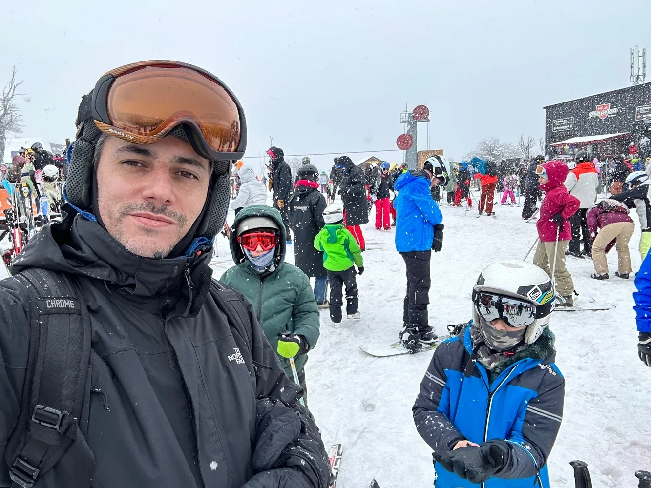 Con los chicos en el Cerro Chapelco